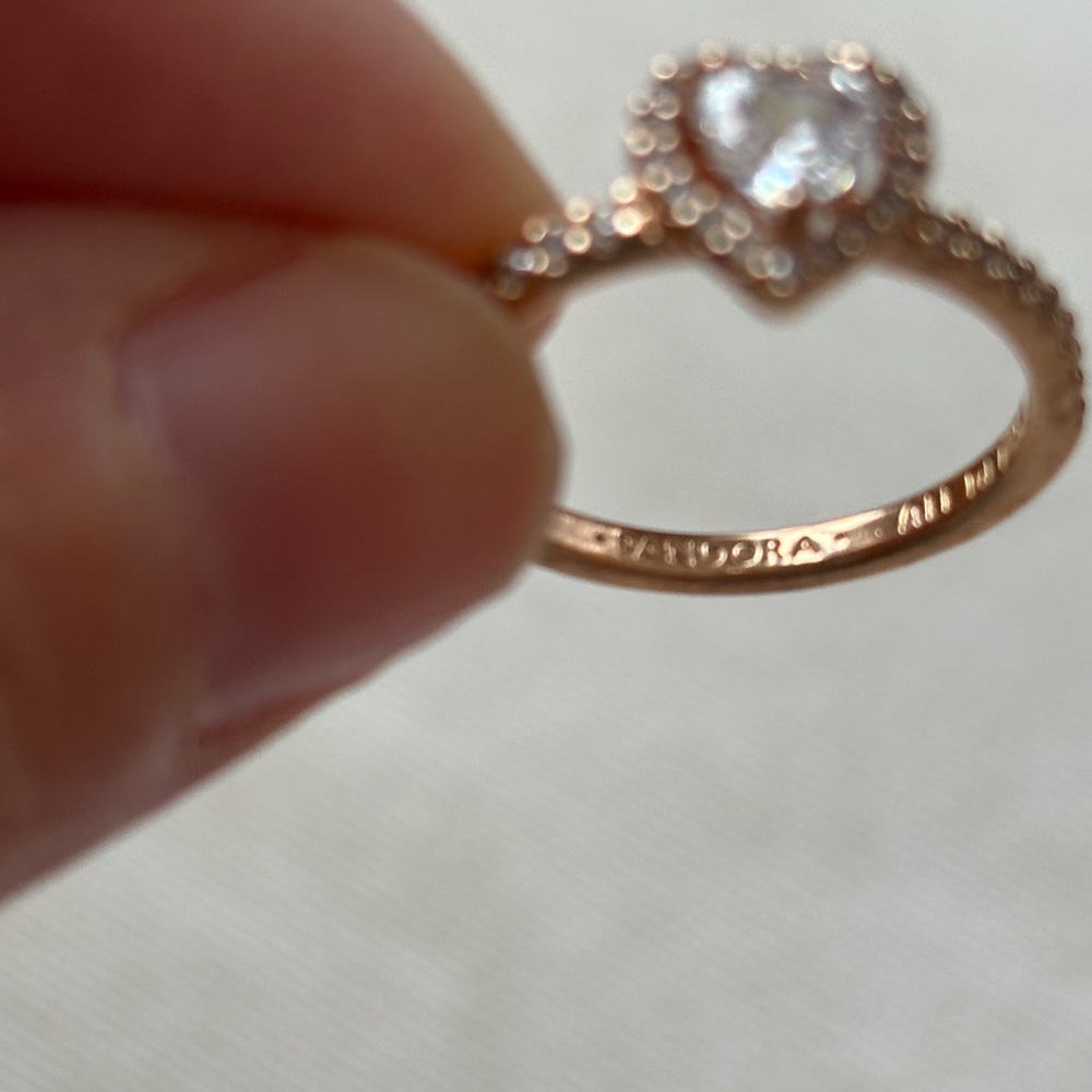 Beautiful Pandora rings worn separately or as shown. Size 52(6) - Picture 6 of 7